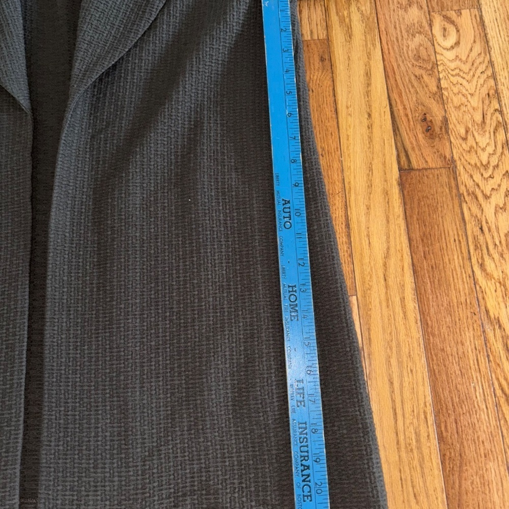 Eileen Fisher Cotton Blend Lightweight Textured Olive Open Jacket Sz Medium - Picture 7 of 12